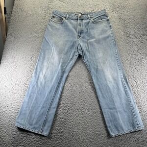 Vintage Gap Easy Fit Jeans Mens 38x30 Blue Cotton Denim Straight Leg Baggy Faded